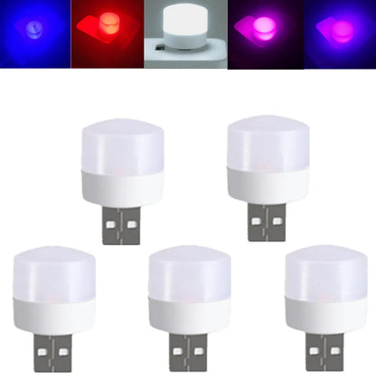 5Pcs USB LED Plug Light - 5PCS-Variety Color Pack -ShopMallUniverse