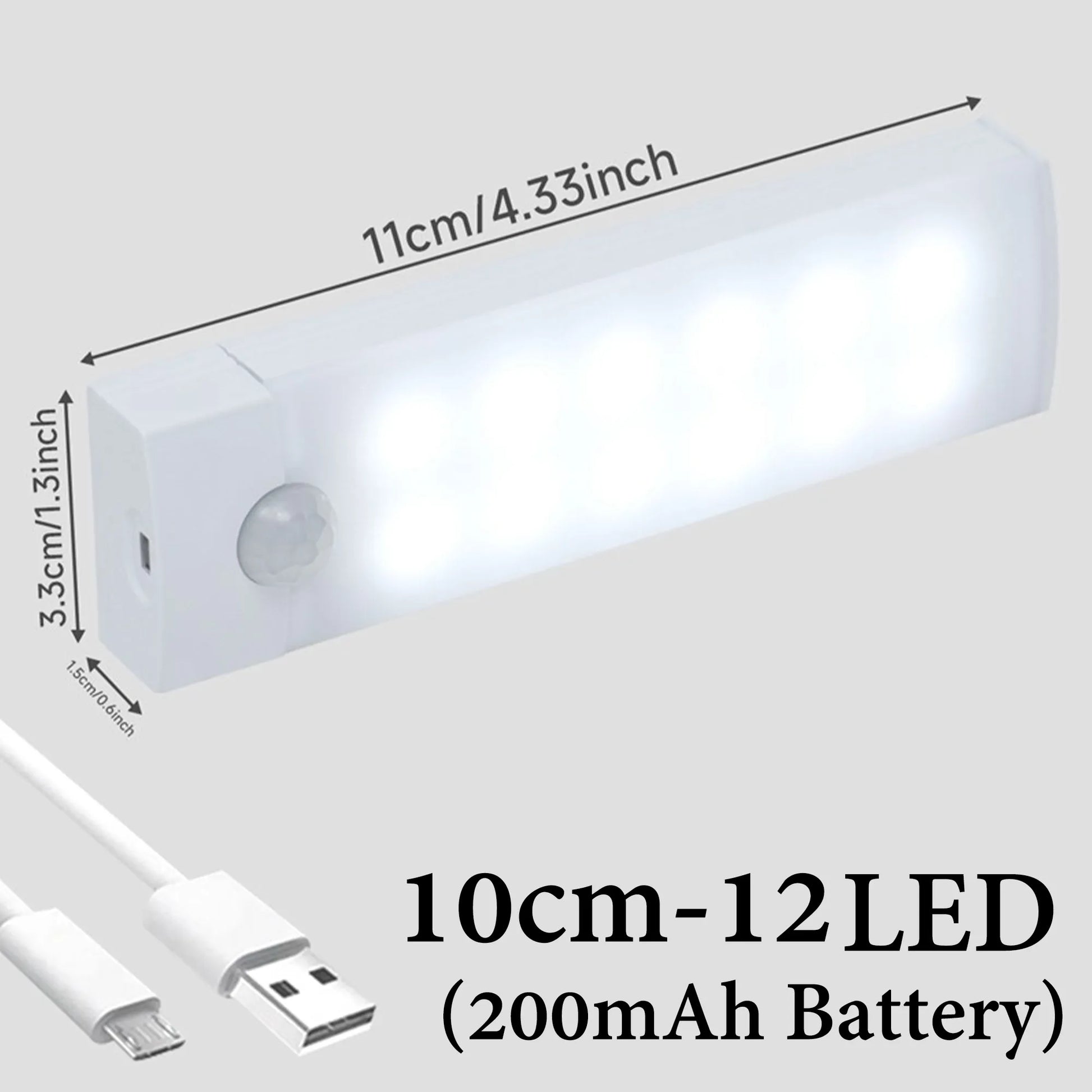 LED Wireless Motion Sensor Light - white / 10cm/3.9in/12LED -ShopMallUniverse