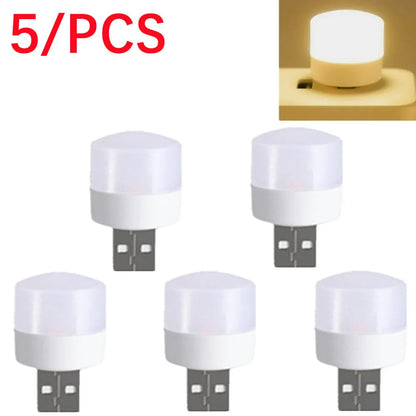 5Pcs USB LED Plug Light - 5PCS-Warm Light -ShopMallUniverse