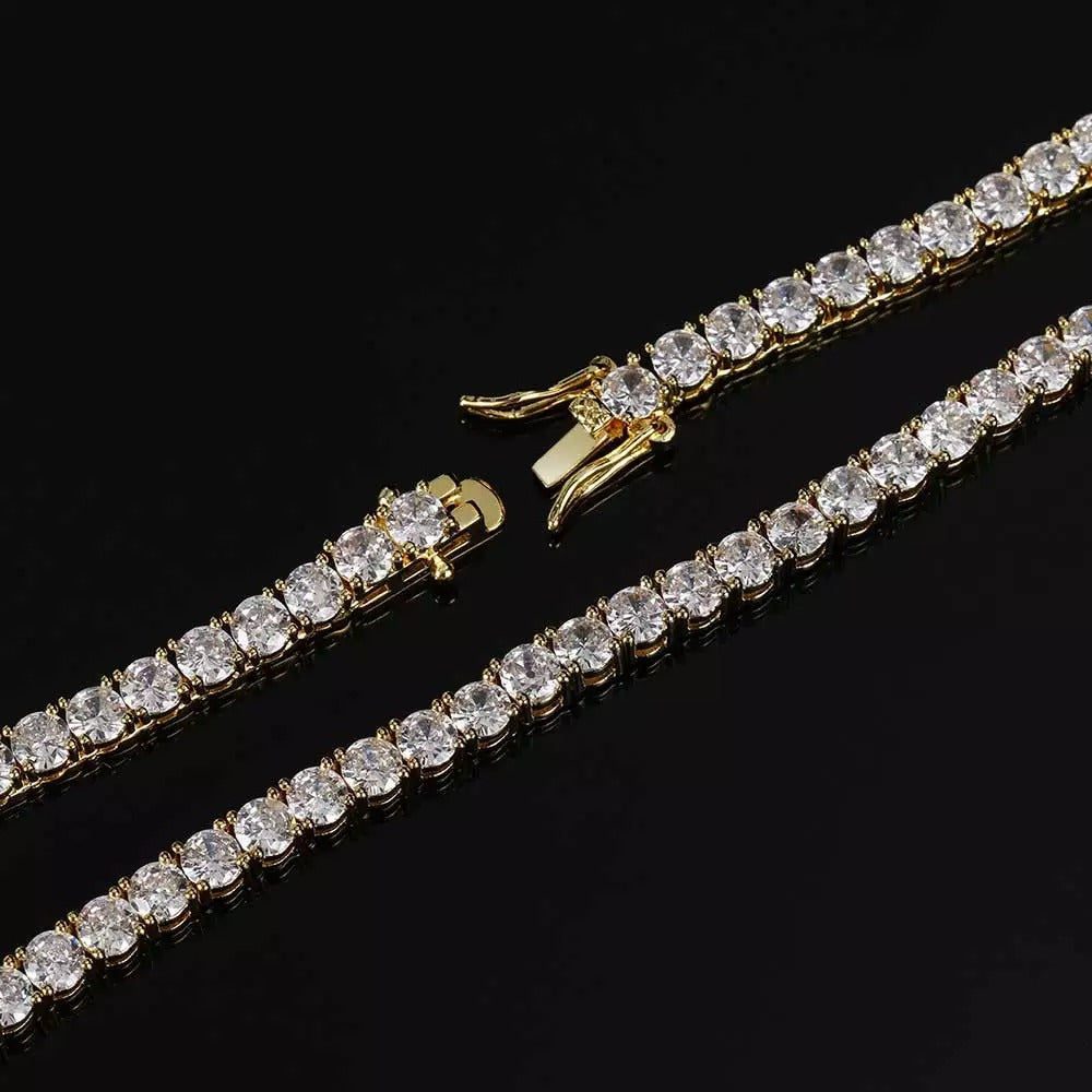 CZ Tennis Chain Choker – Unmatched Bling -ShopMallUniverse