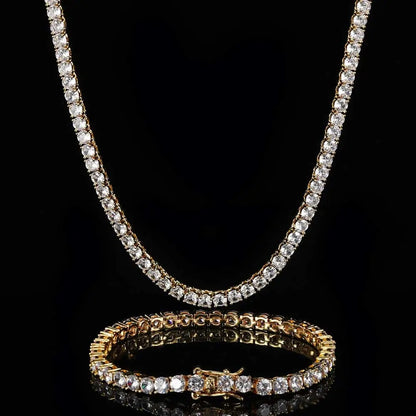 CZ Tennis Chain Choker – Unmatched Bling -ShopMallUniverse