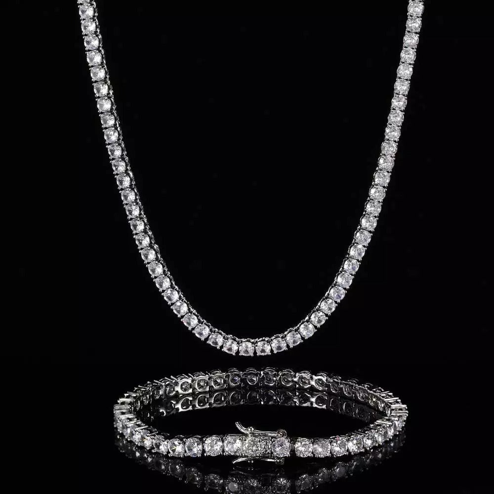 CZ Tennis Chain Choker – Unmatched Bling -ShopMallUniverse