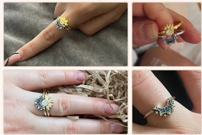 Blue Moon Sterling Silver Ring Set -ShopMallUniverse