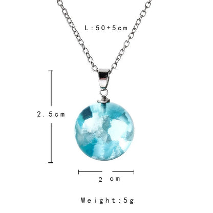 Transparent Resin Moon Necklace -ShopMallUniverse