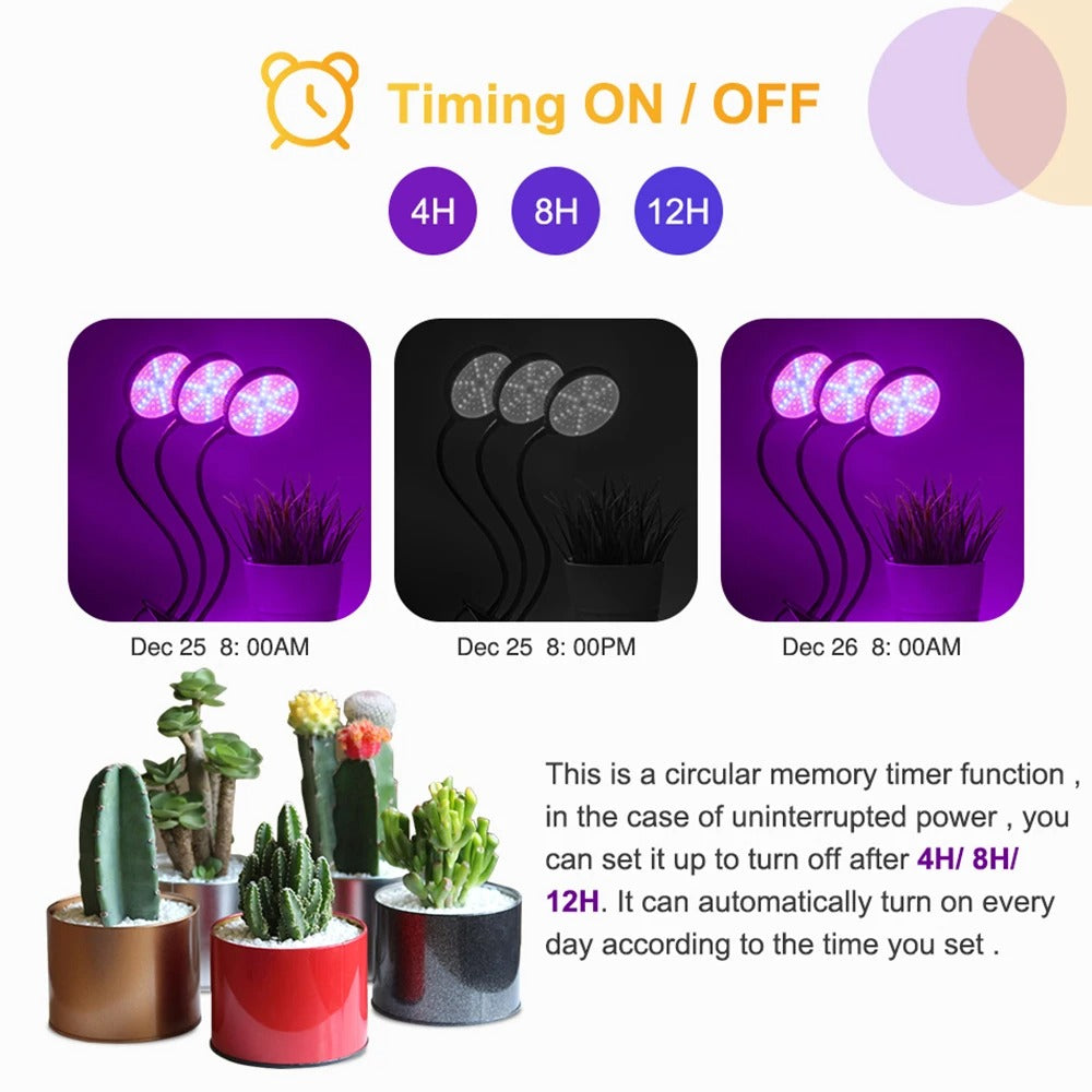 Ultimate USB Full Spectrum LED Grow Light with Dimming Control and Clip - Perfect for Gardening, Succulents, and Potted Plants! -ShopMallUniverse