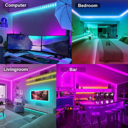 RGB Decoration LED Light Strip W/Controller -ShopMallUniverse