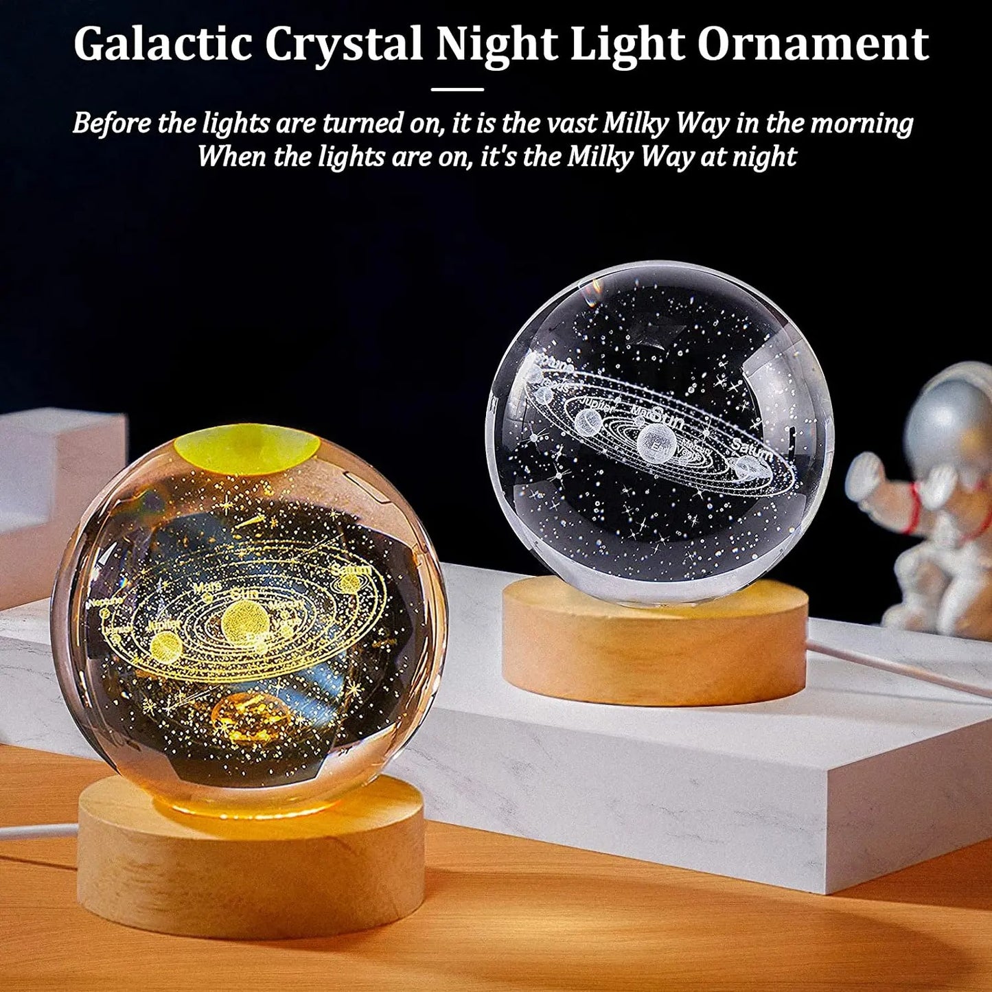 USB LED 3D Planet Moon Lamp - Stunning Night Light -ShopMallUniverse