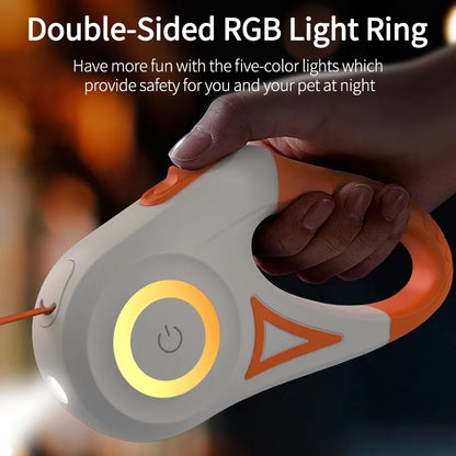 LED Retractable Dog Leash W/Built In Flashlight -ShopMallUniverse