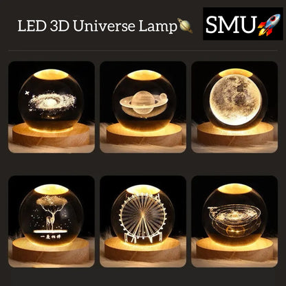 USB LED 3D Planet Moon Lamp - Stunning Night Light -ShopMallUniverse