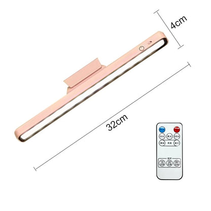 FlexBright: Magnetic Rechargeable LED Desk Lamp with Stepless Dimming - Pink/ Remote Control -ShopMallUniverse