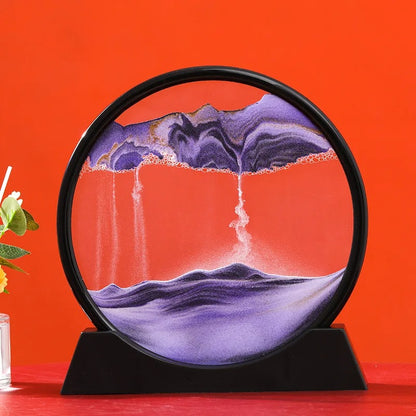 Mesmerizing 3D Sand Art - Captivating Decor - 5 Inches / Black / Purple -ShopMallUniverse