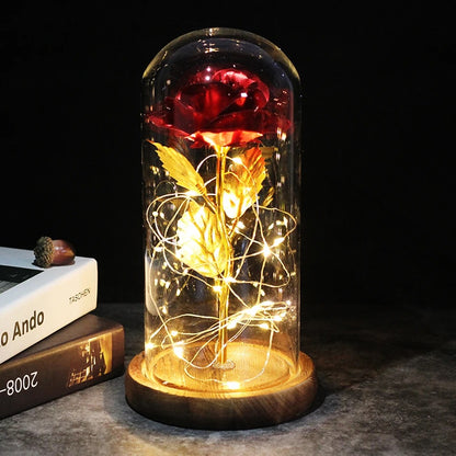 Galaxy Rose Light - Brown Base / Red Rose -ShopMallUniverse