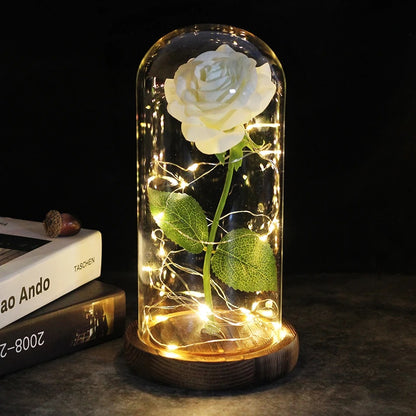 Galaxy Rose Light - Brown Base / White Rose -ShopMallUniverse