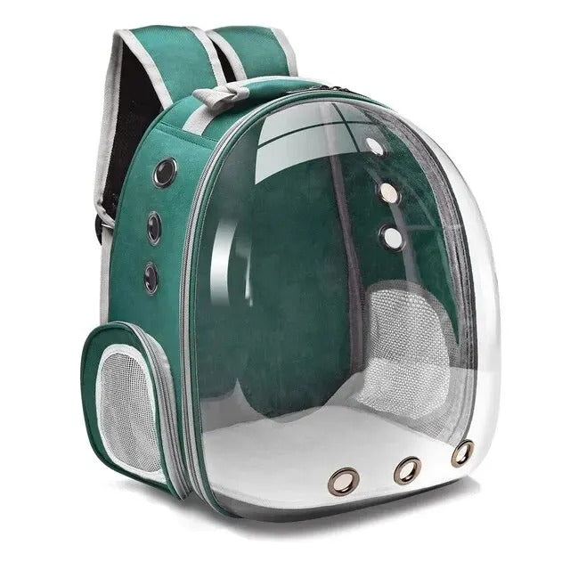 Transparent Bubble Pet Carrier Backpack - Green -ShopMallUniverse