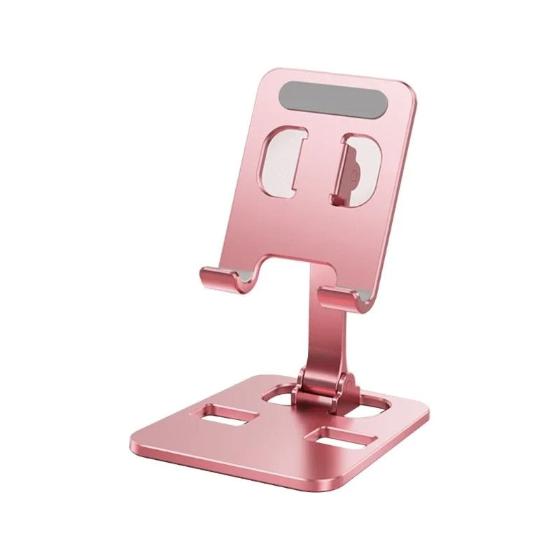 ProFold Universal Aluminum Alloy Foldable Phone and Tablet Holder Stand - Pink -ShopMallUniverse