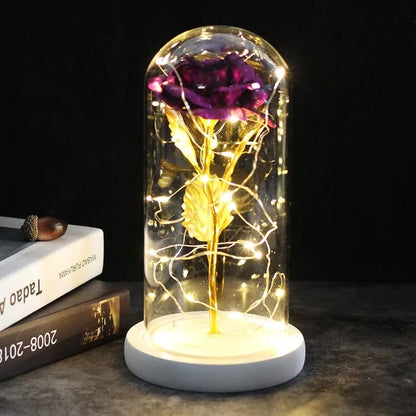 Galaxy Rose Light - White Base / Gold Rose -ShopMallUniverse