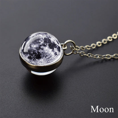 Cosmic Orb Necklace - Moon -ShopMallUniverse