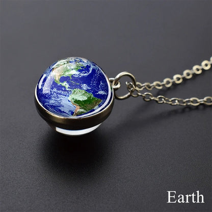 Cosmic Orb Necklace - Earth -ShopMallUniverse