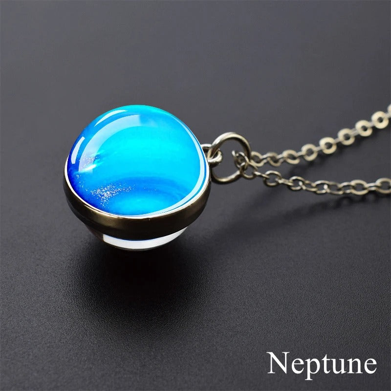 Cosmic Orb Necklace - Neptune -ShopMallUniverse