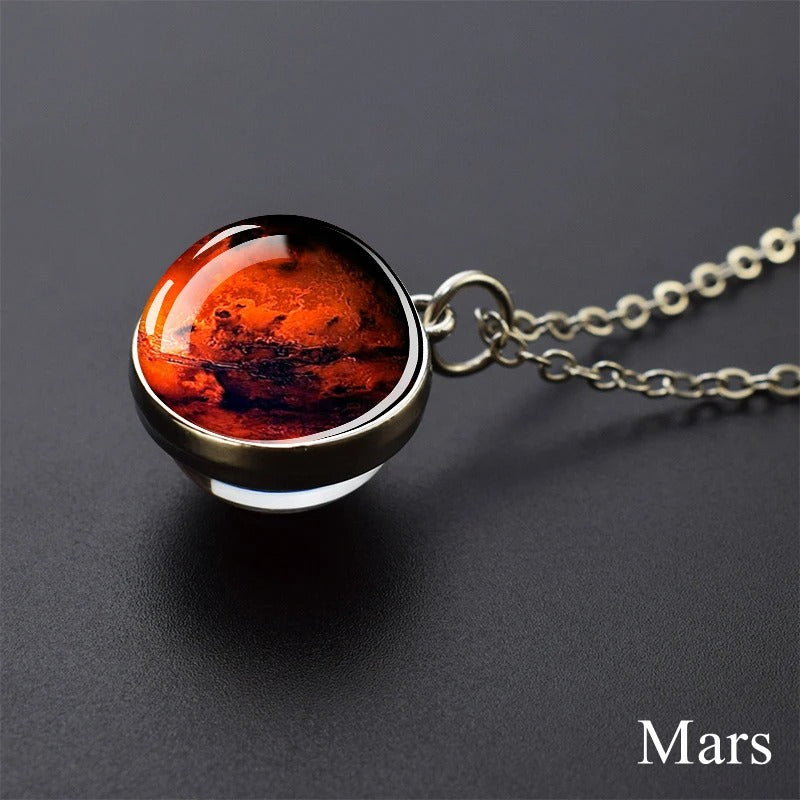 Cosmic Orb Necklace - Mars -ShopMallUniverse