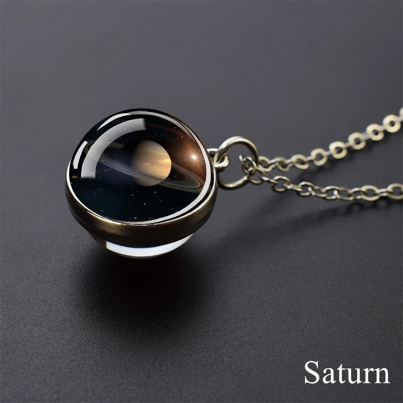 Cosmic Orb Necklace - Saturn -ShopMallUniverse